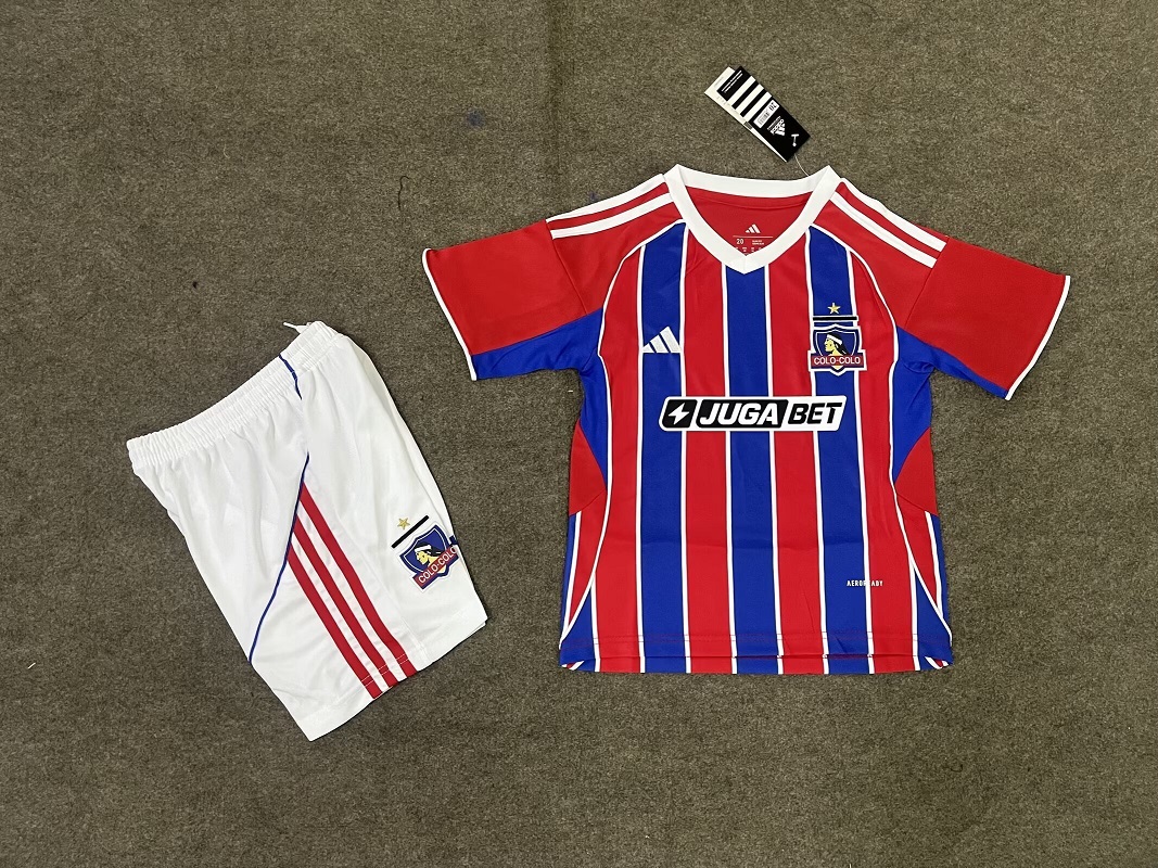 Kids-Colo Colo 25/26 Third Red/Blue Soccer Jersey